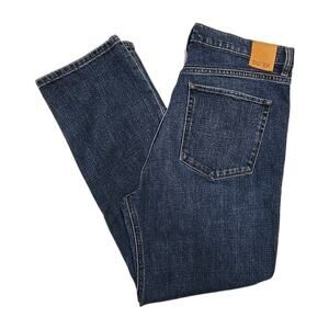 DUER Womens Midweight Denim High Rise Straight Jeans 32x29 Button Fly Stretch